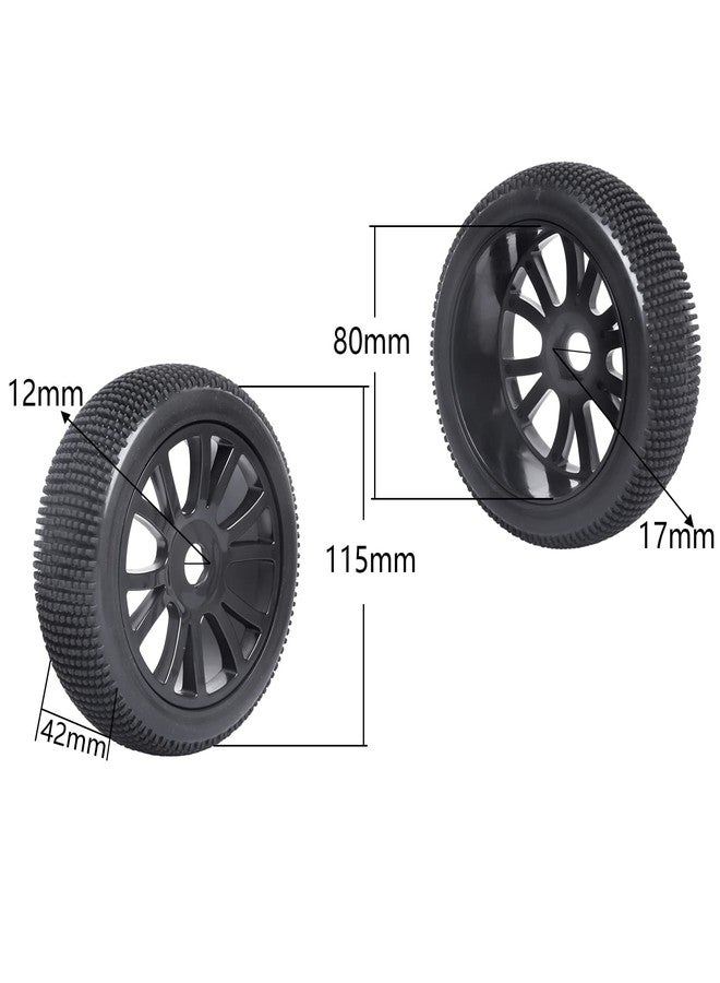 FriHobby 1/8 Scale RC Buggy Tires w/Foam Inserts and 17mm Hex Wheels for Arrma Typhon 6S 3s Blx Losi 8ight HPI Vorza Hobao Hyper Kyosho Inferno, Set of 4 - Image 3